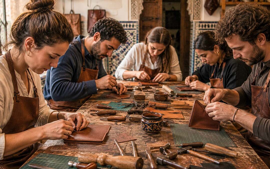 Leather Wallet Workshop in Fes, Morocco