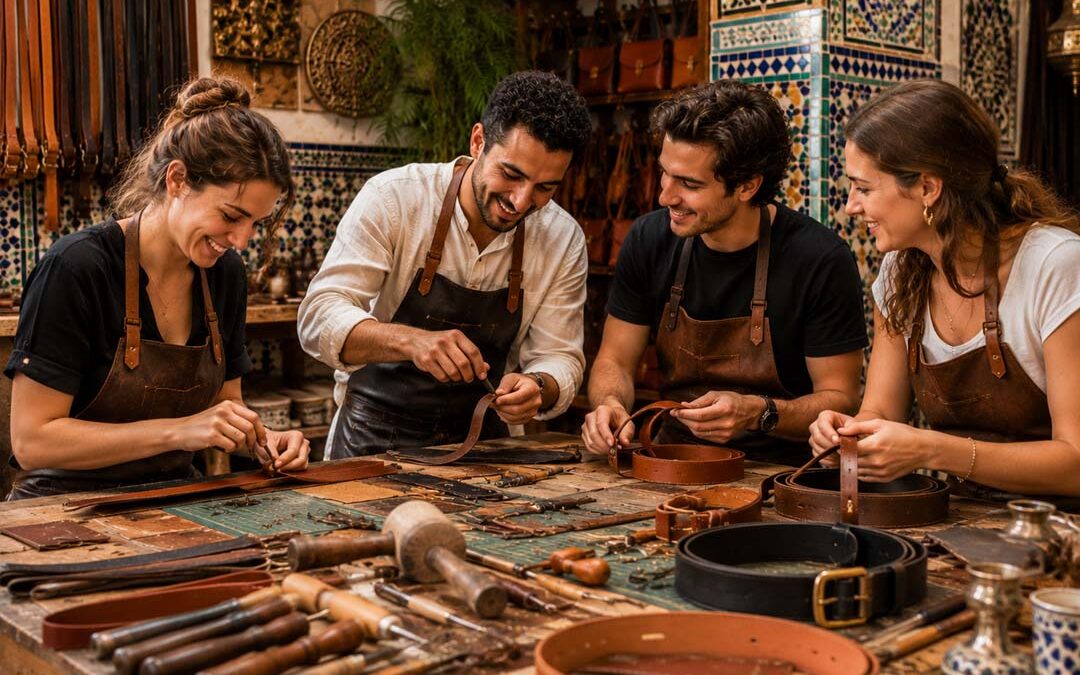 Leather Belt Workshop in Fes, Morocco