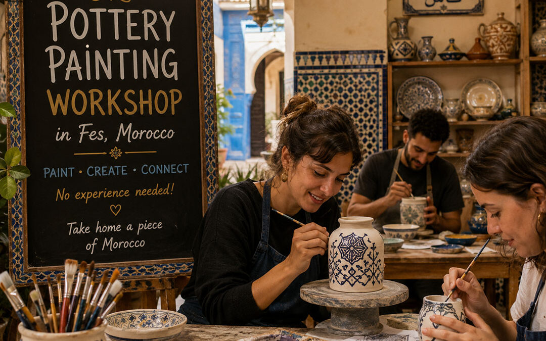 Pottery Painting Workshop in Fes, Morocco