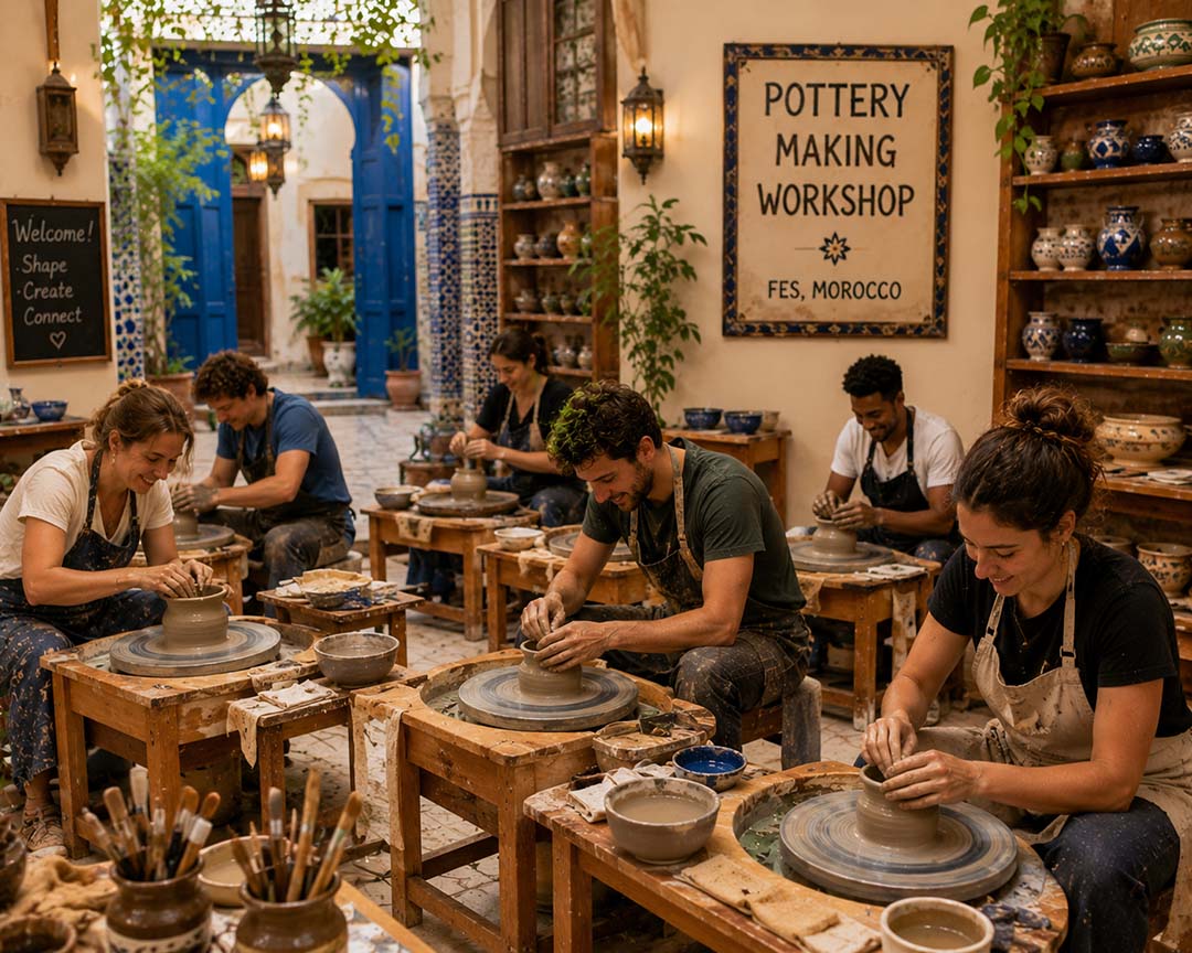 Pottery Making Workshop in Fes, Morocco