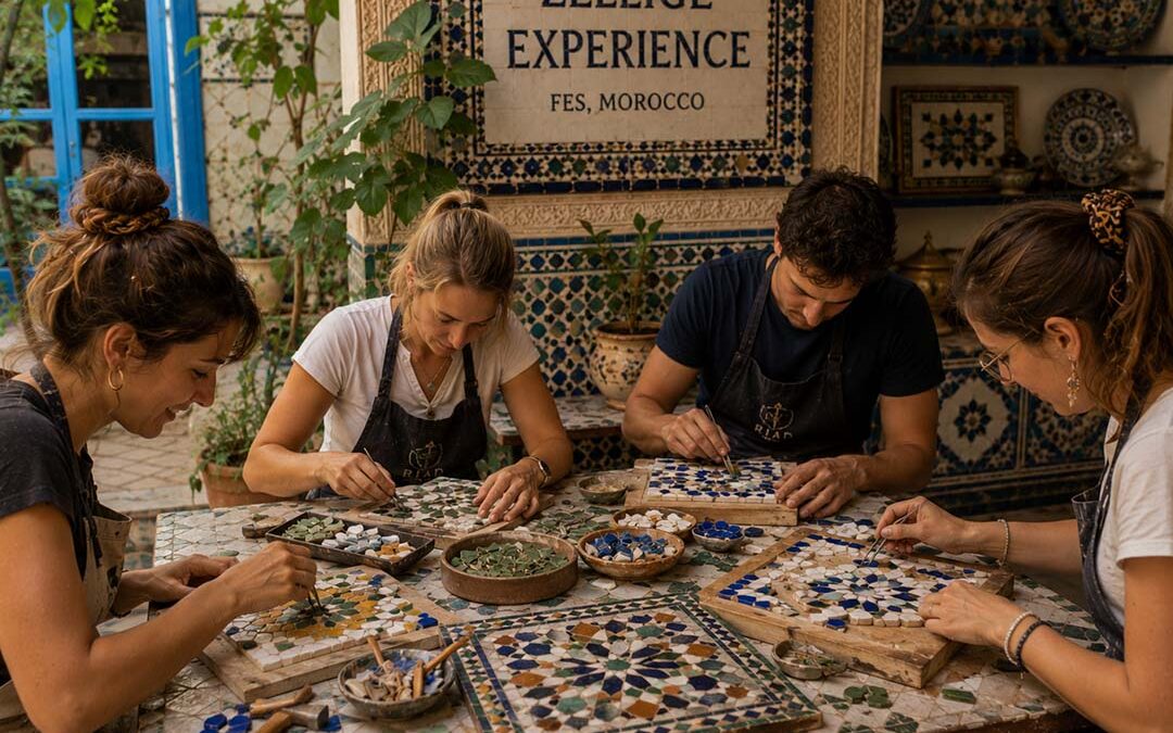 Zellige Mosaic Tile Workshop in Fes, Morocco