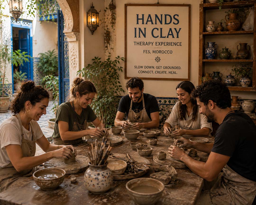 Hands in Clay Therapy Experience in Fes