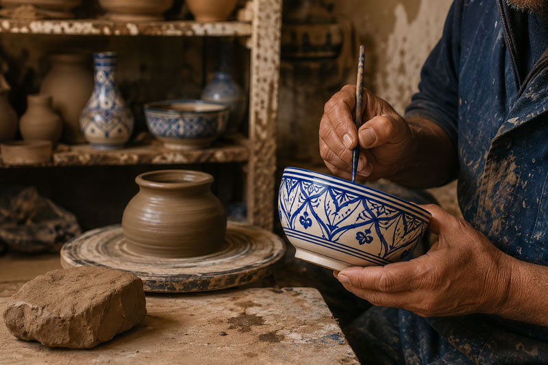 How Fes Pottery Is Made: From Local Clay to Hand-Painted Bleu de Fès Ceramics