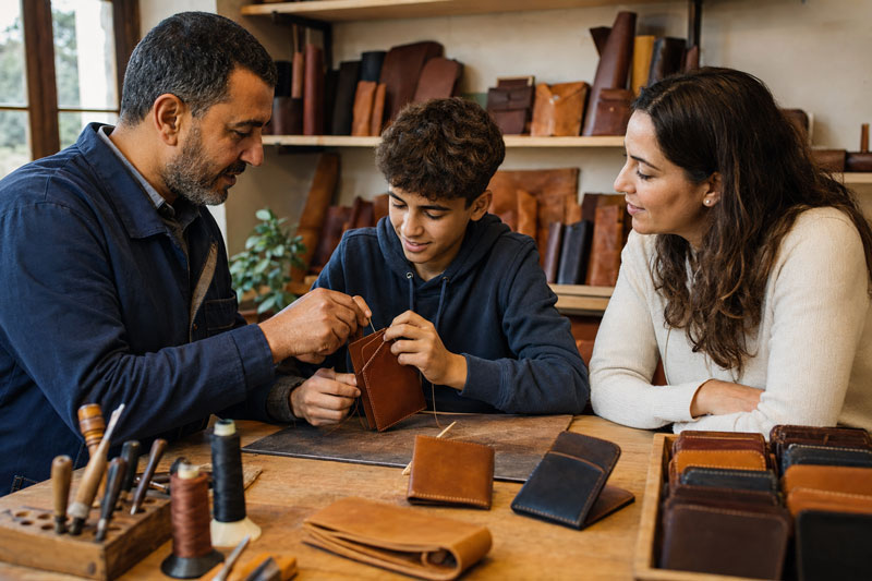 children-to-leather-craftsmanship children to leather craftsmanship